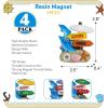 imageCoTa Global Beach Sign Dolphin Refrigerator Nautical Magnets Set of 4  Resin Beach Design Magnet Fun and Cute Ocean Magnets for Kitchen Fridge Locker Home Decor and Office Decor Novelty  4 Pack