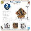 imageCoTa Global Sand Square Seahorse Refrigerator Nautical Magnets Set of 2  Resin Beach Design Magnet Fun and Cute Ocean Magnets for Kitchen Fridge Locker Home Decor and Office Decor Novelty  2 Pack