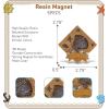 imageCoTa Global Sand Square Shell Refrigerator Nautical Magnets Set of 2  Resin Beach Design Magnet Fun and Cute Ocean Magnets for Kitchen Fridge Locker Home Decor and Office Decor Novelty  2 Pack