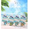 imageCoTa Global Surfboard Beach Sign Sea Turtle Nautical Magnets Set of 4  Resin Beach Design Magnet Fun and Cute Ocean Magnets for Kitchen Fridge Locker Home Decor and Office Decor Novelty  4 Pack