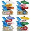 imageCoTa Global Beach Sign Dolphin Refrigerator Nautical Magnets Set of 4  Resin Beach Design Magnet Fun and Cute Ocean Magnets for Kitchen Fridge Locker Home Decor and Office Decor Novelty  4 Pack