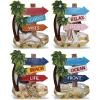 imageCoTa Global Beach Sign Palm Tree Refrigerator Nautical Magnets Set of 4  Resin Beach Design Magnet Fun and Cute Ocean Magnets for Kitchen Fridge Locker Home Decor and Office Decor Novelty  4 Pack