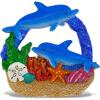 imageCoTa Global Sand Reef Dolphin Refrigerator Nautical Colorful Magnet  Ocean Animal Resin Beach Design Fun and Cute Ocean Magnet for Kitchen Fridge Locker Home Decor and Office Decor Novelty