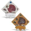 imageCoTa Global Sand Square Shell Refrigerator Nautical Magnets Set of 2  Resin Beach Design Magnet Fun and Cute Ocean Magnets for Kitchen Fridge Locker Home Decor and Office Decor Novelty  2 Pack