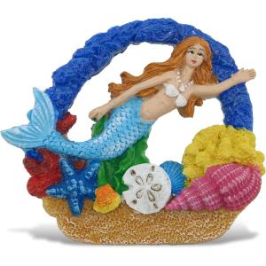 imageCoTa Global Sand Reef Mermaid Refrigerator Nautical Colorful Magnet  Ocean Creature Resin Beach Design Fun and Cute Ocean Magnet for Kitchen Fridge Locker Home Decor and Office Decor Novelty