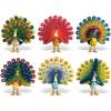 imageCoTa Global Peacock Refrigerator Bobble Magnets Set of 6  Assorted Color Fun Cute Wild Life Animal Bird Bobble Head Magnets For Kitchen Fridge Home Decor Cool Office and Decorative Novelty  6 Pack