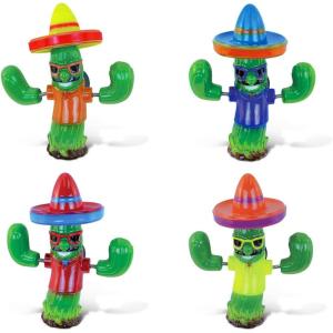 imageCOTA Global Cool Cactus Refrigerator Bobble Magnets Set of 4  Assorted Color Fun Cute Desert Cactus Bobble Head Magnets for Kitchen Fridge Home Decor and Cool Office Decorative Novelty  4 Pack