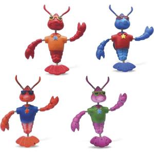 imageCOTA Global Cool Lobster Refrigerator Bobble Magnets Set of 4  Assorted Color Fun Cute Sea Life Animal Bobble Head Magnets for Kitchen Fridge Home Decor and Cool Office Decorative Novelty  4 Pack