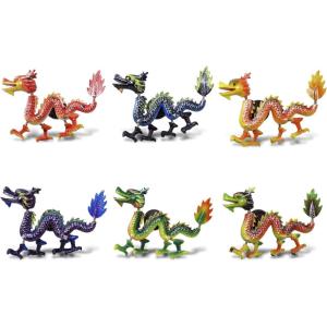 imageCOTA Global Dragon Refrigerator Bobble Magnets Set of 6  Assorted Color Fun Cute Asian Dragon Bobble Head Magnets for Kitchen Fridge Home Decor Cool Office and Decorative Novelty  6 Pack