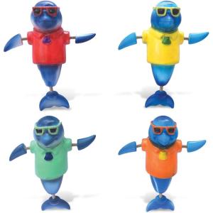 imageCoTa Global Cool Dolphin Refrigerator Bobble Magnets Set of 4  Assorted Color Fun Cute Ocean Life Animal Bobble Head Magnets For Kitchen Fridge Home Decor and Cool Office Decorative Novelty  4 Pack