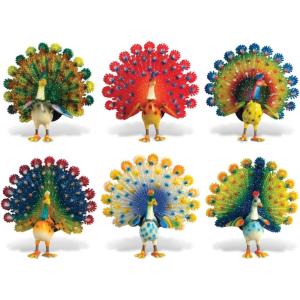 imageCoTa Global Peacock Refrigerator Bobble Magnets Set of 6  Assorted Color Fun Cute Wild Life Animal Bird Bobble Head Magnets For Kitchen Fridge Home Decor Cool Office and Decorative Novelty  6 Pack