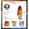 imageCoTa Global Surfboard Refrigerator Summer Magnets Set of 4  Assorted Resin Tropical Beach Design Fun ampamp Cute Nautical Magnets for Kitchen Fridge Locker Home Decor and Office Decor Novelty  4 Pack