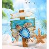 imageCoTa Global Wooden Sign Sea Turtle Refrigerator Nautical Magnets Set of 4  Resin Beach Design Magnet Fun and Cute Ocean Magnets for Kitchen Fridge Locker Home Decor Office Decor Novelty  4 Pack