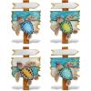 imageCoTa Global Wooden Sign Sea Turtle Refrigerator Nautical Magnets Set of 4  Resin Beach Design Magnet Fun and Cute Ocean Magnets for Kitchen Fridge Locker Home Decor Office Decor Novelty  4 Pack
