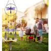 imageCoTa Global Purple Dragonfly Hanging Metal Wind Spinner Wind Chime  Relaxing Harmonic Indoor or Outdoor Wind Spinner for Yard Garden Porch Patio Beautiful Unique Art Ornament Mobile  37 Inch