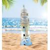 imageCoTa Global Ocean Breeze Nautical Collection  Pillar Candle Holder Lighthouse and Lantern Decorative Beach Style Table Top Centerpieces Nautical Themed Home Decor Set  3 Pieces