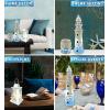 imageCoTa Global Ocean Breeze Nautical Collection  Pillar Candle Holder Lighthouse and Lantern Decorative Beach Style Table Top Centerpieces Nautical Themed Home Decor Set  3 Pieces