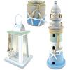 imageCoTa Global Ocean Breeze Nautical Collection  Pillar Candle Holder Lighthouse and Lantern Decorative Beach Style Table Top Centerpieces Nautical Themed Home Decor Set  3 Pieces