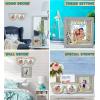 imageCoTa Global Vintage Nautical Collection  Vintage Beach Sunglass Double Photo Frame and Vintage Beach Frame with Anchor Handcrafted Nautical Photo Frames for Tabletop Display Memories  2 Pieces