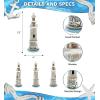 imageCoTa Global Aqua Sky Lighthouse Decor  Handmade and Crafted Wooden Lighthouse Decoration with Navy Blue Text Decorative Beach Style Tabletop Centerpiece  12 Inches