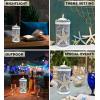 imageCoTa Global Dream Large Rope Nautical Hanging Wooden Tealight Candle Holder  Table Top Centerpiece Coastal Decor for Home Beach House Rustic Decorative Lantern with Starfish  Handmade Color May Vary