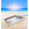 imageCoTa Global Nautical Wooden Ocean Breeze Beach Theme Dcor Real Natural Wood Handcrafted Hand Painted Aqua Sky Serving Tray Home Accent Kitchen Bedroom Living Room Unique Gift Souvenir