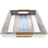 imageCoTa Global Nautical Wooden Ocean Breeze Beach Theme Dcor Real Natural Wood Handcrafted Hand Painted Aqua Sky Serving Tray Home Accent Kitchen Bedroom Living Room Unique Gift Souvenir