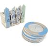 imageCoTa Global Wooden Coasters Nautical Beach Theme with Fence Material Handmade Wood Slice for Drinks and Beach Accessories Home Office Decoration  Coasters