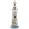 imageCoTa Global Aqua Sky Lighthouse Decor  Handmade and Crafted Wooden Lighthouse Decoration with Navy Blue Text Decorative Beach Style Tabletop Centerpiece  12 Inches