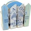 imageCoTa Global Wooden Coasters Nautical Beach Theme with Fence Material Handmade Wood Slice for Drinks and Beach Accessories Home Office Decoration  Coasters