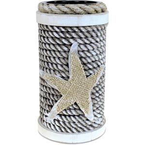 imageCoTa Global Dream Large Rope Nautical Hanging Wooden Tealight Candle Holder  Table Top Centerpiece Coastal Decor for Home Beach House Rustic Decorative Lantern with Starfish  Handmade Color May Vary