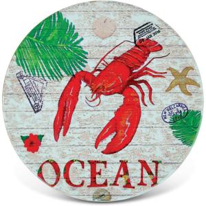 imagePuzzled Ceramic Coaster Red Lobster 025 Inch Thick Intricate ampamp Meticulous Detailing Art Handcrafted Decorative Drinkware Board Coasters Coastal Ocean Sea Life Themed Home ampamp Kitchen Accessory