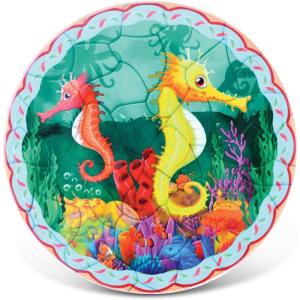 imagePuzzled Ceramic Coaster Underwater Seahorses 025 Inch Thick Intricate ampamp Meticulous Detailing Art Handcrafted Decorative Drinkware Coasters Coastal Ocean Sea Life Themed Home ampamp Kitchen Accessory