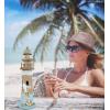 imageCoTa Global Evian Nautical Collection  Wooden Jewelry Box Lighthouse Decoration Figure and Tealight Candle Holder Decorative Beach Style Table Top Centerpiece Coastal Decor Set for Home  3 Pieces