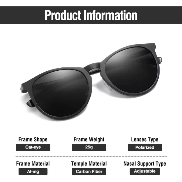 DUCO Mens Polarized Sunglasses for Men Ultra Lightweight Carbon Fiber Sun Glasses UV Protection UV400 Shades DC3017141mm Black Frame Grey Lens