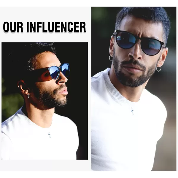 DUCO Mens Polarized Sunglasses for Men Ultra Lightweight Carbon Fiber Sun Glasses UV Protection UV400 Shades DC3017141mm Black Frame Grey Lens