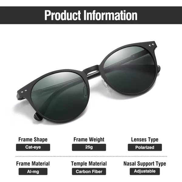DUCO Mens Polarized Sunglasses for Men Ultra Lightweight Carbon Fiber Sun Glasses UV Protection UV400 Shades DC30171464mm Frame Dark Green Lens