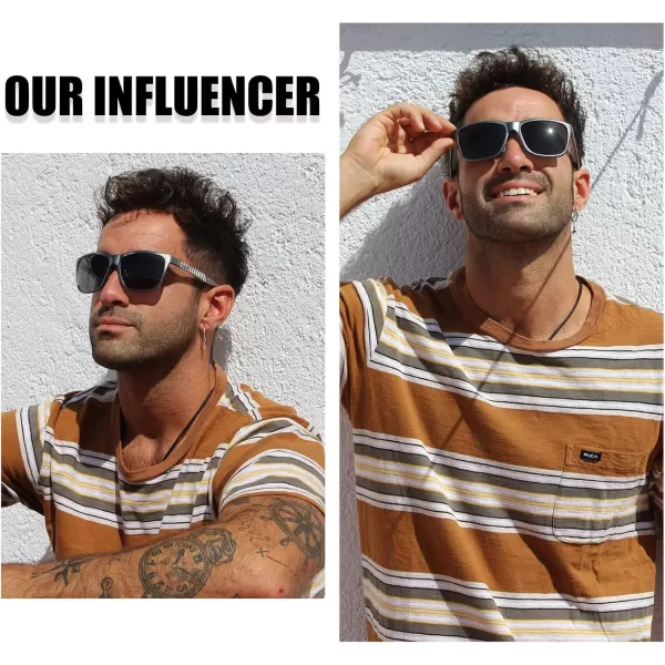 DUCO Mens Sports Polarized AlMg Metal Frame Sunglasses UV Protection Sunglasses for Men 8200Grey
