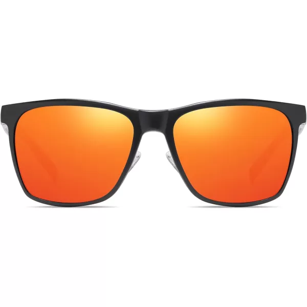 DUCO Mens Sunglasses Polarized UV Protection Retro Rectangular Frame Sun Galsses for Driving Fishing 100 UV Blocking 3029HBlack