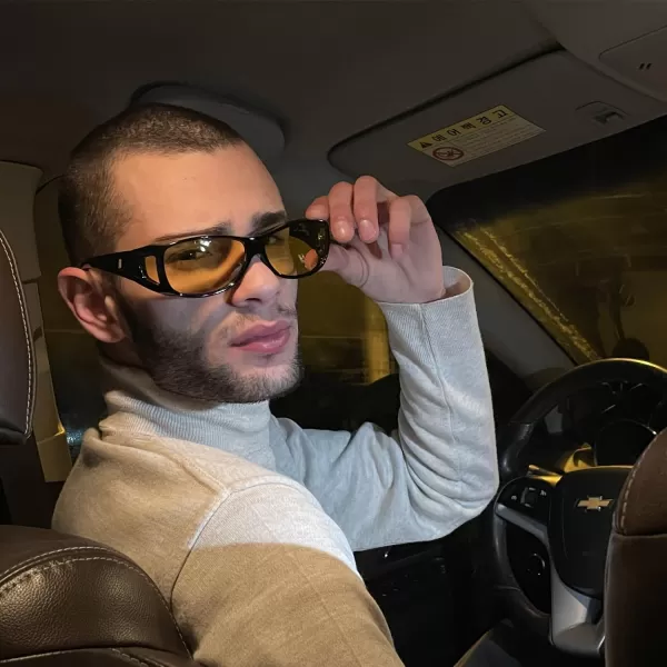 DUCO Night Vision Glasses for Driving at Dusk Rainy Day Anti Glare Fit Over Wrap Around Eyewear Glasses UV400 Polarized 8953YBlack Size M