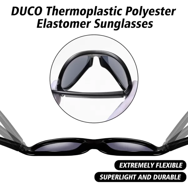 DUCO Polarized Kids Aviator Sunglasses for Boys Girls Flexible Toddler Shades UV Protection Age 35 K011Blake