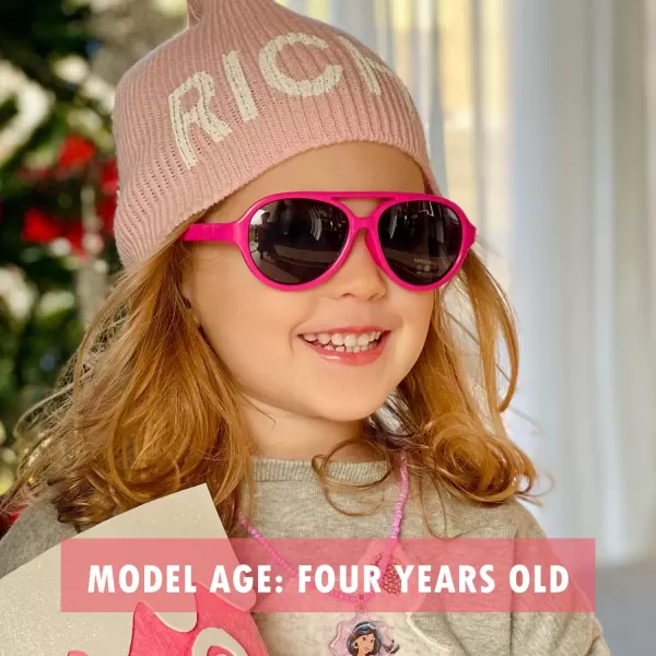 DUCO Polarized Kids Aviator Sunglasses for Boys Girls Flexible Toddler Shades UV Protection Age 35 K011Pink
