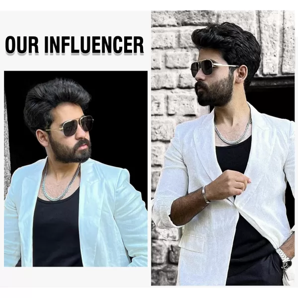 DUCO Retro Aviator Sunglasses for Mens Womens SemiRimless NonPolarized Trendy Sun Glasses Metal Frame for Driving DC3035Black Frame Grey Lens
