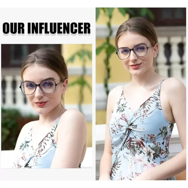 DUCO Superlight Blue Light Blocking Computer Reading Video and Gaming Eyewear Glasses DC5207Black