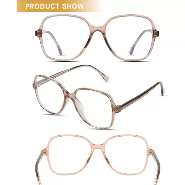 DUCO Superlight Blue Light Blocking Computer Reading Video and Gaming Eyewear Glasses DC5207Brown
