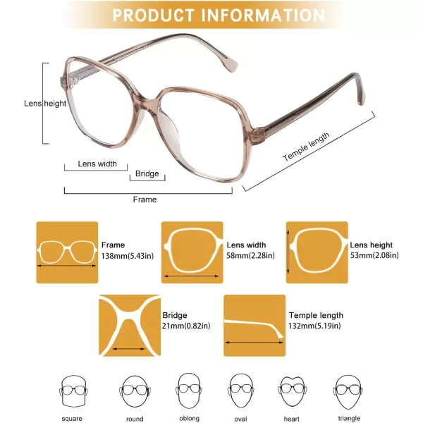 DUCO Superlight Blue Light Blocking Computer Reading Video and Gaming Eyewear Glasses DC5207Brown