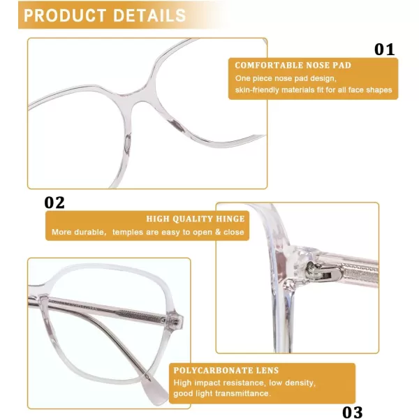 DUCO Superlight Blue Light Blocking Computer Reading Video and Gaming Eyewear Glasses DC5207Pink