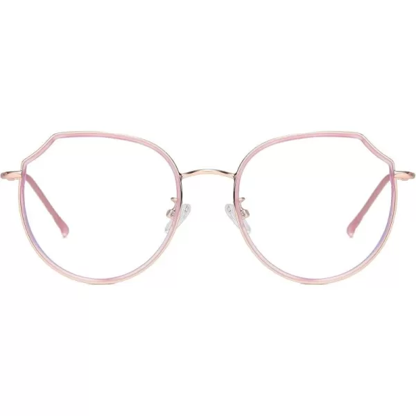 DUCO Blue Light Glasses For Women Computer Glasses Blue Ray Blocking Glasses For Men Womens Fashion Eyeglasses W014Pink Rose