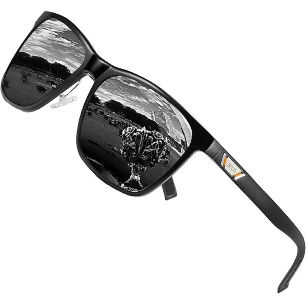 DUCO Mens Sunglasses Polarized UV Protection Retro Rectangular Frame Sun Galsses for Driving Fishing 100 UV Blocking 3029HGray