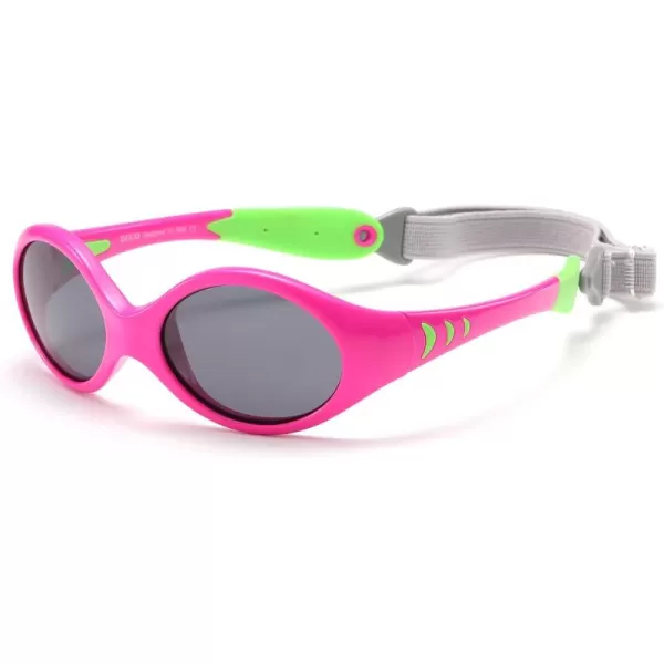DUCO Polarized Baby Sunglasses with Strap for Newborn Toddler 024 MonthsUV Protection Flexible Infant Sunglasses 02 YearsGreen
